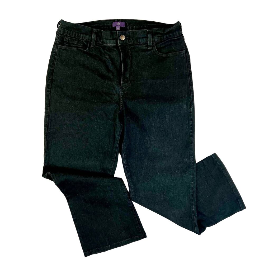 NYDJ Bootcut Jeans Women's Size 16 Black Dark Wash High Rise Regular Fit Casual